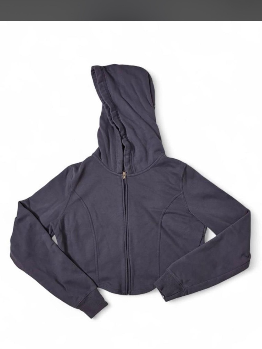 HOLLISTER- Gray zip up hoodie- size: L